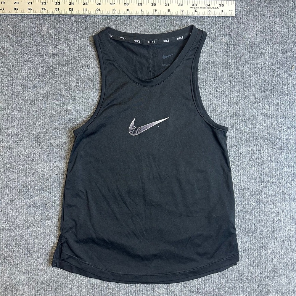 Nike Tank Top Womens Size S Black Dri-Fit Athletic Gym Running Sleeveless Shirt